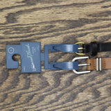 Universal Thread 2-Pack Faux Leather Grommet Buckle Belts Black / Brown S