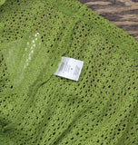 Miken Womens Crochet Cover-Up Tank Swim I2417K711 Woodbine Green M