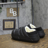 Foamwalk Boys Puffy Fur Lined Clogs 431193 Black 2-3