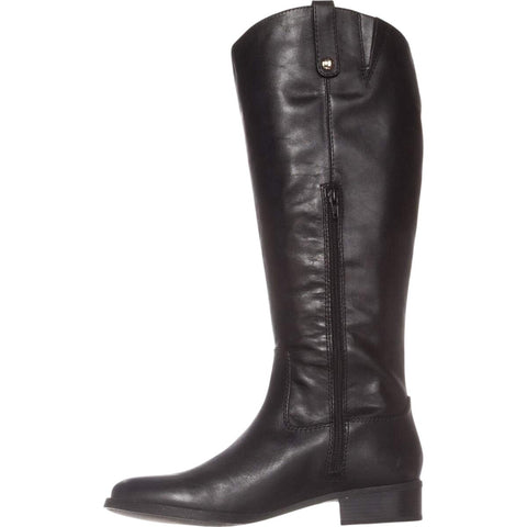 INC International Concepts Fawne Leather Knee-High Riding Boots Black 8.5M