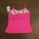 Swim Solutions Paisley-Print Tunnel Tankini Top 807098 Paisley Jaquard Pink 14
