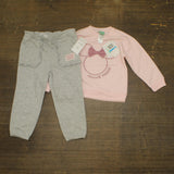 Disney Girls 2-Piece Character Sweatshirt & Sweatpants Set Pink / Gray 24 Months