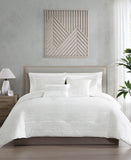 Hallmart Selina 9-Piece Comforter Bedding Set 95747 White / Silver Stripe Queen