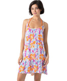Roxy Floral Mini Sundress Beach Cover-Up 434003089 Botanic Blue Multi M