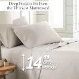 Southshore Fine Living, Inc. Deep Pocket 4-Piece Sheet Set Bone Off White King