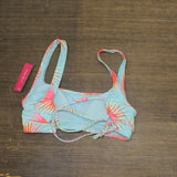 Xhilaration Juniors Bralette Bikini Top 78471948 Blue Floral M