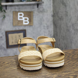Bearpaw Orion Platform Sandals 1009137110 Natural Brown 9M