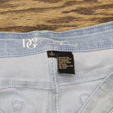 DG2 by Diane Gilman Womens Virtual Stretch Pull-On Bermuda Short Chambray Blue L