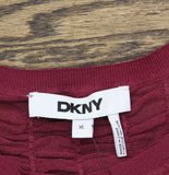 DKNY Womens Superfine Textured Lightweight Top P52SAW83 Beet Red XL