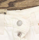 Levi's Womens 501 Original Shorts Button Fly 92464351 Disco Nights Off White 27