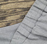 Kasper Straight Leg Pocketed Pull On Elastic Back Trouser Pants Pebble Gray L