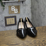 Clarks Kepley Star Pointed Toe Strap Pump Heels 26186876 Black 8M