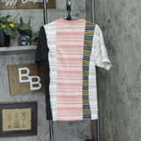 Dickies Womens Remanufactured Baggy Utility Pocket Tee T-Shirt Pink Multi L