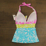 Bleu Rod Beattie Me Print Halter Tank Top Swim Sock It to Me Print Blue Multi 4