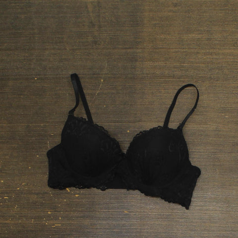 ZUZIFY Womens Lace Push Up Bra Black 36B