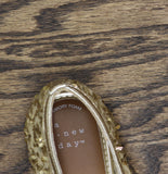 A New Day Womens Sammie Shoes Sequin Flats Ballet 94685483 Gold Yellow 6M
