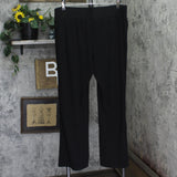 Logo By Lori Goldstein Full Length Knit Rib Flare Pants A699028 Black XL