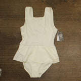 Vince Camuto High Neck Skirted One Piece Swimsuit V1T978 Ivory Off White 12