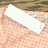 Foxcroft Angela Raglan Sleeve Gingham Clip Dot Blouse Peach Sorbet Orange 16W