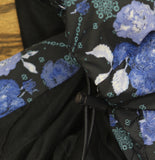 Woolrich X TGT Winter Floral Full Zip Collared Neck Patch Puffer Jacket Blue 3X
