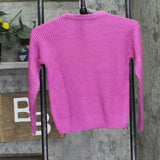 Epic Threads Girls Cable Knit Pullover Sweater 100192572GK Pink Orchid XS (5-6)