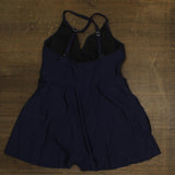 Cupshe Womens V-Neck Ruffled Swim Dress One Piece DAA12E3E12UU Navy Blue L