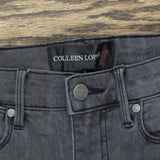 Colleen Lopez Womens Piped Trim Skinny Jeans 167e44183581fc Black Multi 2