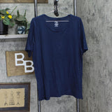 Members Mark Womens Essential Crewneck Tee DLT4785S Blue Cove 2XL