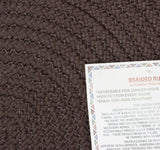 Better Trends Braid Reversible Indoor Rug Runner Chocolate Brown 2 ft  x 9 ft