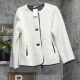 Universal Thread Womens Faux Sherling Fuzzy Coat 94682687 Cream Off White S