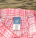 Max & Olivia Plaid Flannel holiday Bow Pajama Pants Pink / Red Plaid L (10/12)