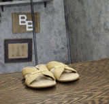 DV Dolce Vita Womens Geeya Flat Slide Sandal GEEYA Natural Brown 8M