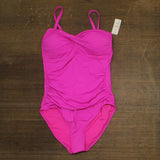 Leilani Womens One Piece with Removable Straps Pink 10