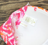 Anne Cole Womens Tie Dye Foulard Twist Bandeau Bikini Swim Top Pink / Multi XL