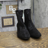 A New Day Celaena Mesh Block Heel Mid-Calf Boots with Memory Foam Black 8.5M