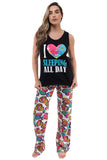Just Love 100% Cotton Sleepwear Pajama Set Top & Pants 92278961 Black M