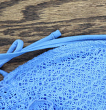 Salt + Cove Juniors Crochet Ruffle-Trim Midkini Swim Top SC25089TT Capri Blue M