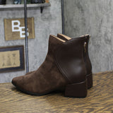 Journee Collection Womens Comfort Foam Consuello Booties Faux Suede Brown 8W
