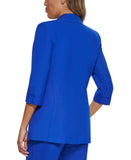 Calvin Klein Womens Petite Roll-Tab One-Button Blazer Jacket T23JA788