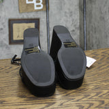 Wild Fable Ronnie Strappy Platform Wedge Heels with Memory Foam Black 6.5M