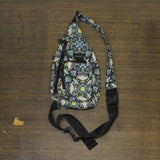 Vera Bradley Womens Sling Backpack with Zip Closure Blue Floral One Size