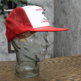 Mens Vintage Eaglerock Construction Snapchat Trucker Hat Red / White OS