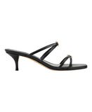 Marc Fisher Strappy Baizel Heeled Sandal MLBAIZEL Black Leather 9.5M