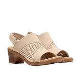 Clarks Emily2 Mist Block Heel Sandal 26181676 Sand Nubuck Brown 8W