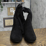 Sugar Womens Ollie Heels Round Toe Over-The-Knee Boots Black Micro 9.5M