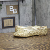 A New Day Womens Sammie Shoes Sequin Ballet Flats 94685489 Gold Yellow 9M
