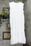 Sonoma Womens Pintuck Button Front Babydoll Maxi Dress 166fe2a7e9e442 White 3X