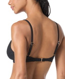 Michael Michael Kors Womens Ribbed Hardware V-Neck Bikini Top Swim Black XS
