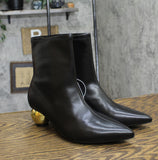 A New Day Womens Jaz Ball Heel Stretch Ankle Boots 91307579 Black 8.5M