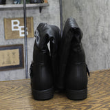 Journee Collection Womens Stormy Boot Faux Leather Slouch Black 8M